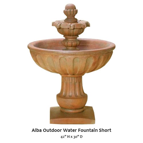 Alba Outdoor Water Fountain Short