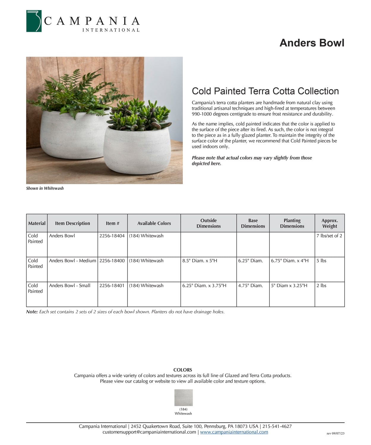 Etage Large  Set of 6 | Cold Painted Terra Cotta Planter