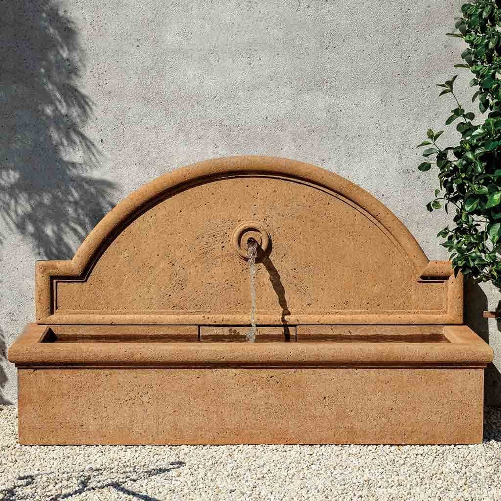 Aranjuez Curved Back Cast Stone Wall Fountain