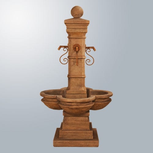 Avignon Courtyard Fountain For Rustic Iron Spouts