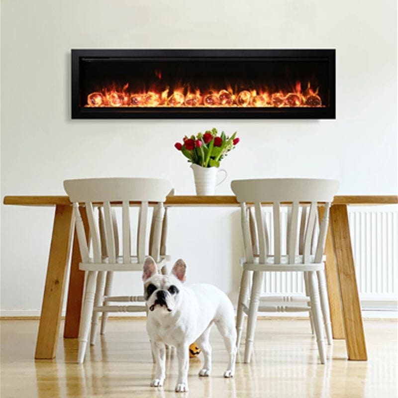 Amantii 74" BESPOKE Symmetry Smart Indoor | Outdoor Electric Fireplace