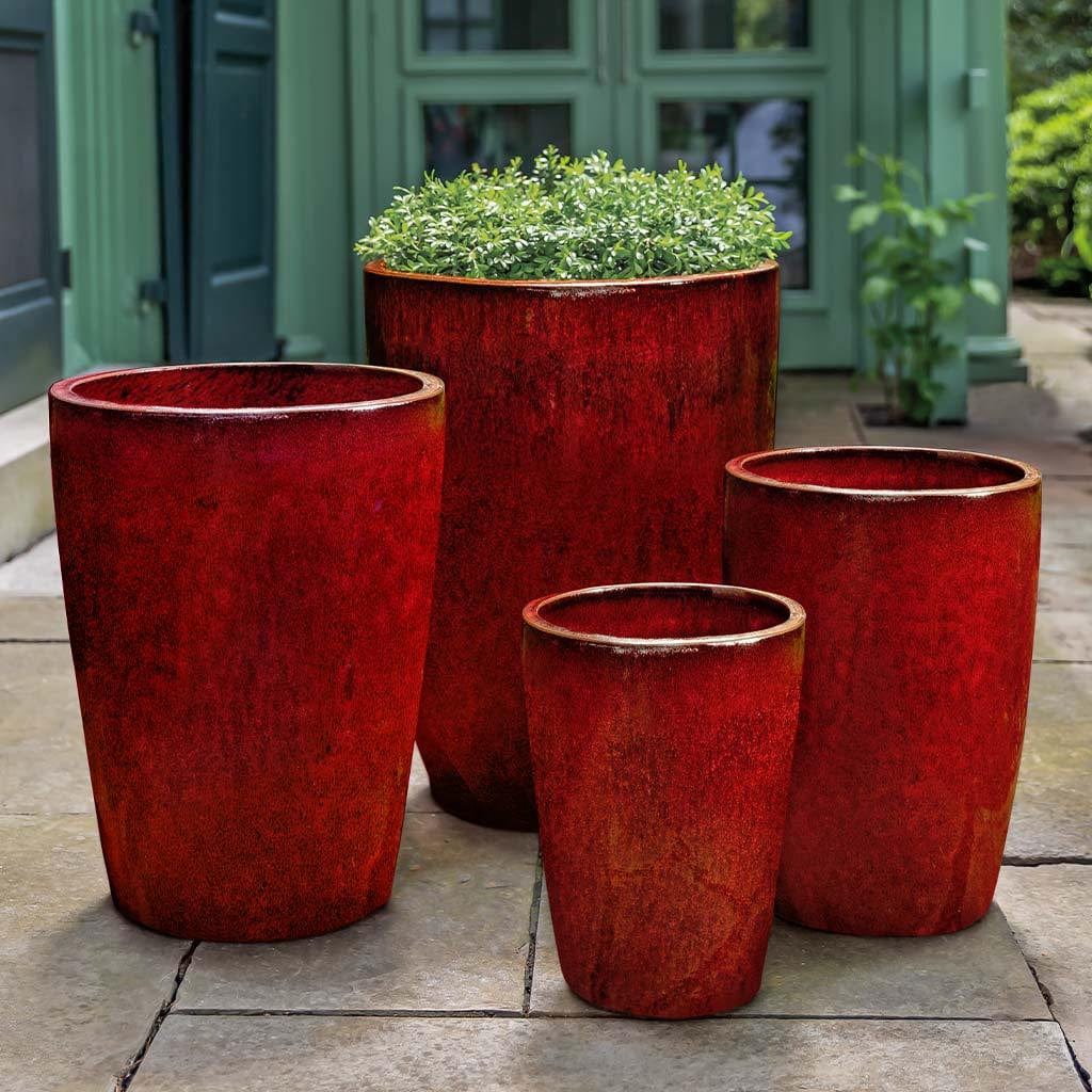 extra large red plant pots Ojai Planter Set of 4