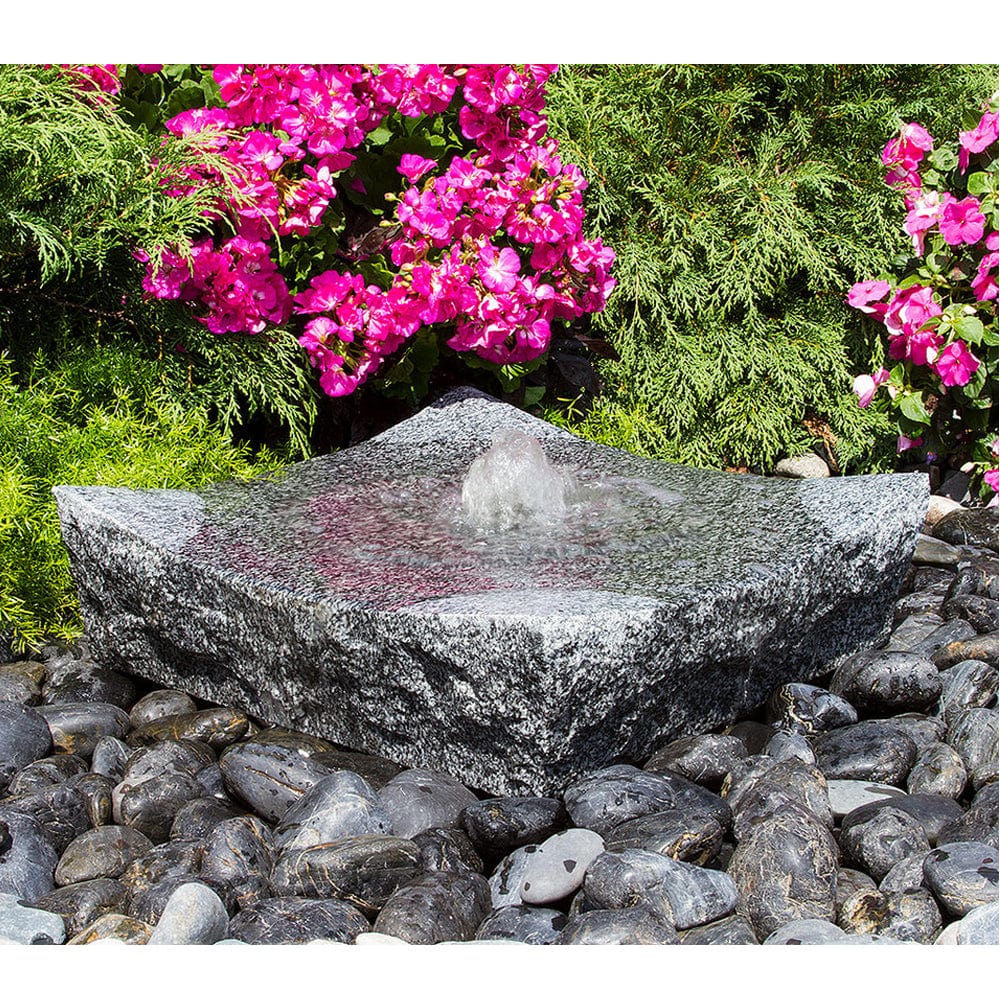 Bowled Zen Granite Stone Fountain - Outdoor Art Pros