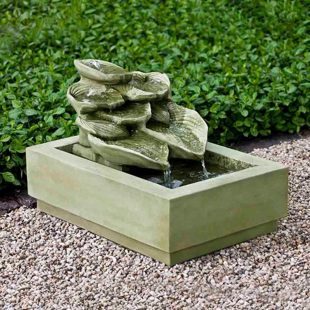 Cascading Hosta Leaf Water Fountain
