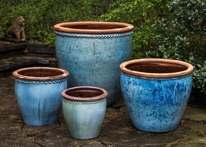 Chandor Glazed Terra Cotta Planter Set of 4