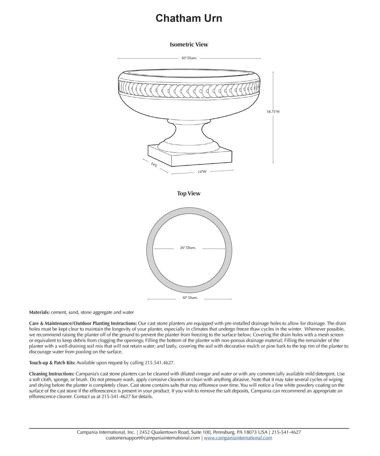 Chatham Urn Garden Planter