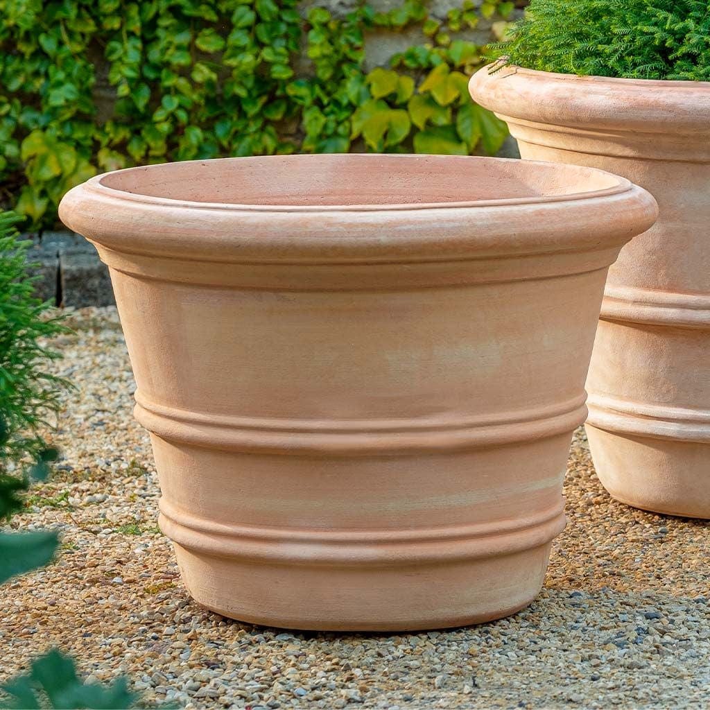 Classic Double Rolled Rim 24" Terra Cotta Planter