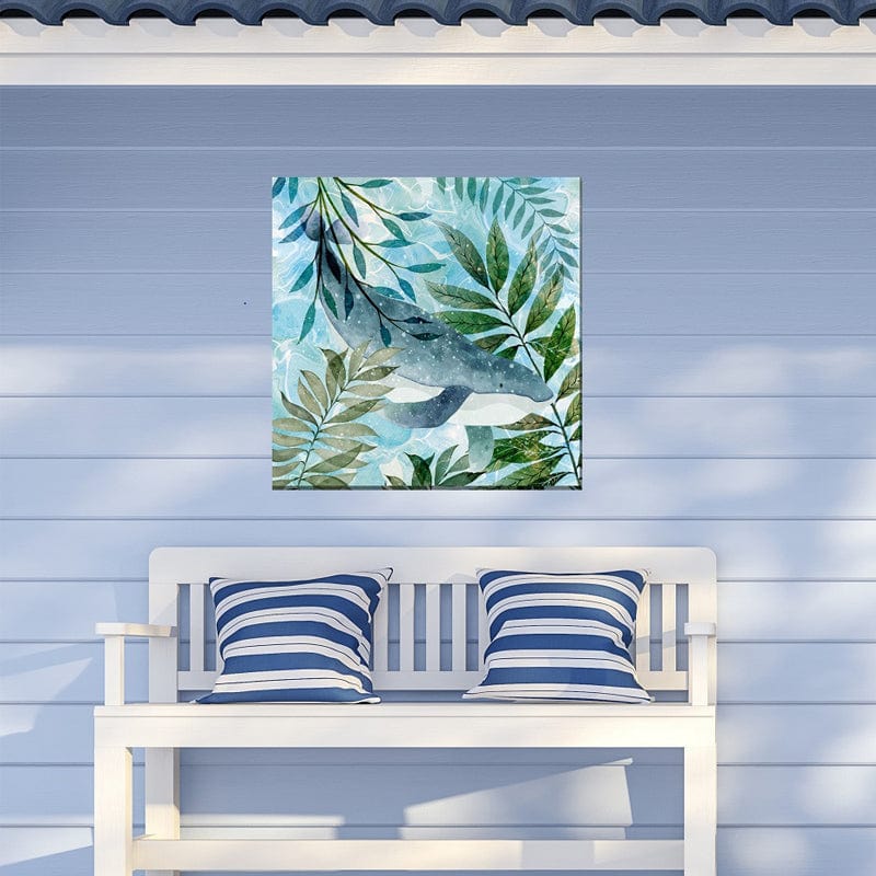 Coastal Manatee Outdoor Canvas Art