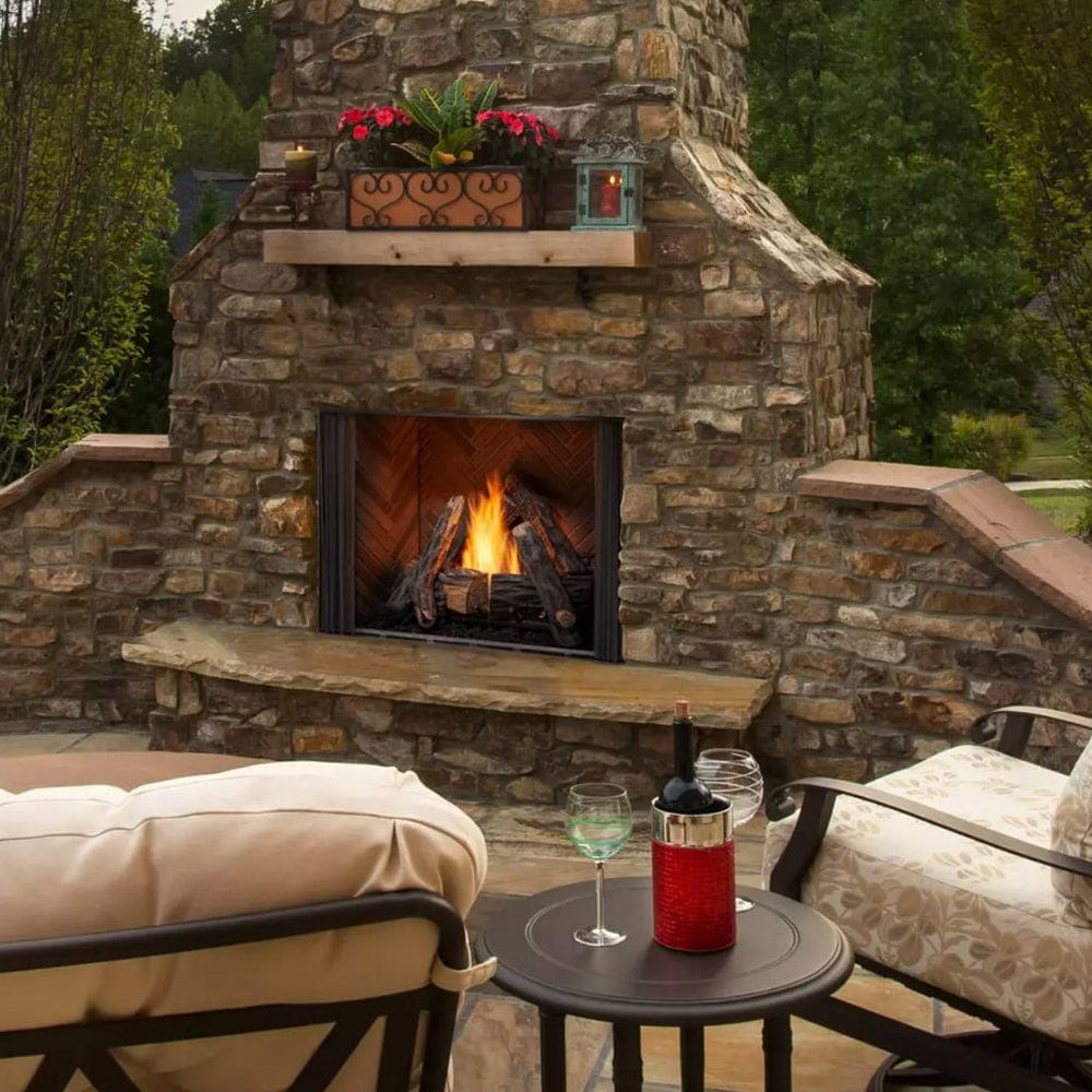 Courtyard 36" Outdoor Traditional Fireplace with IntelliFire Ignition - Outdoor Art Pros