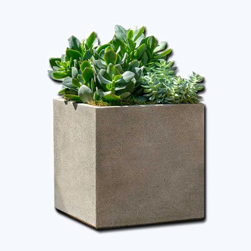 Cube Cast Stone Planter