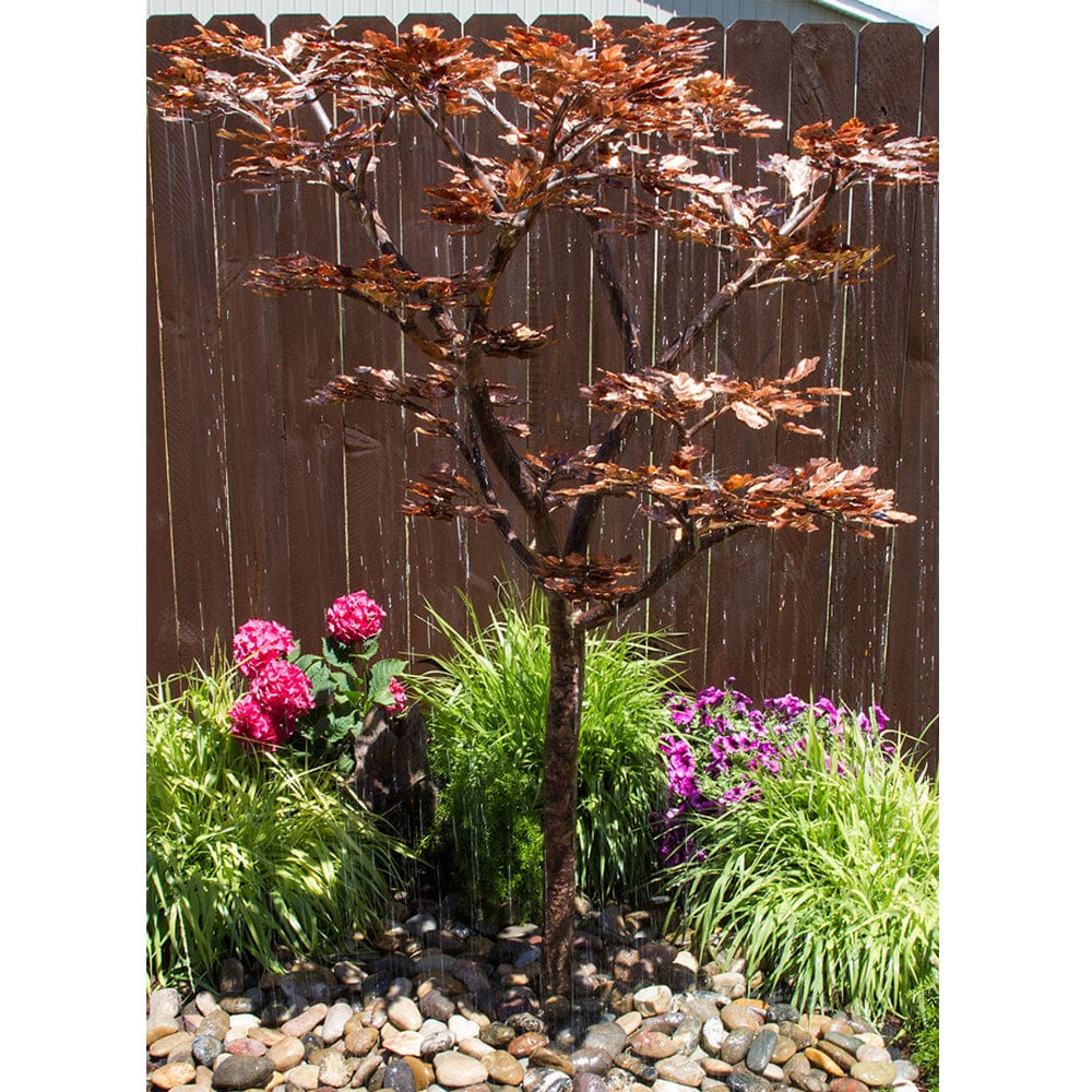70" Copper Extra Tall Maple Tree Garden Fountain - Outdoor Art Pros