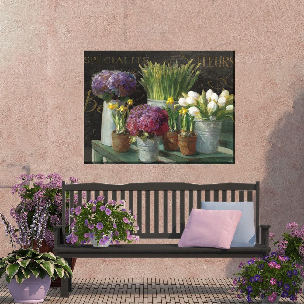 French Market Outdoor Canvas Art
