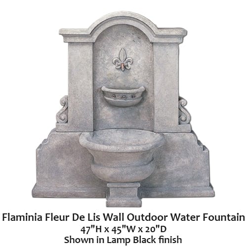 Flaminia Fleur De Lis Wall Outdoor Water Fountain