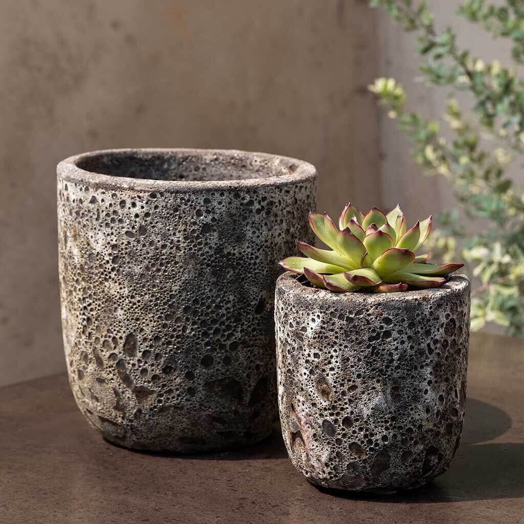 Dao Angkor Glazed Planter Set of 8 in Fossil Grey