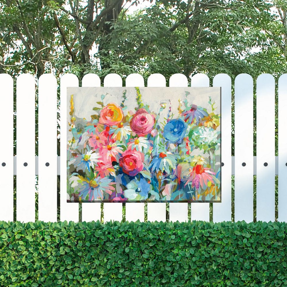 Gleeful Garden Outdoor Canvas Art