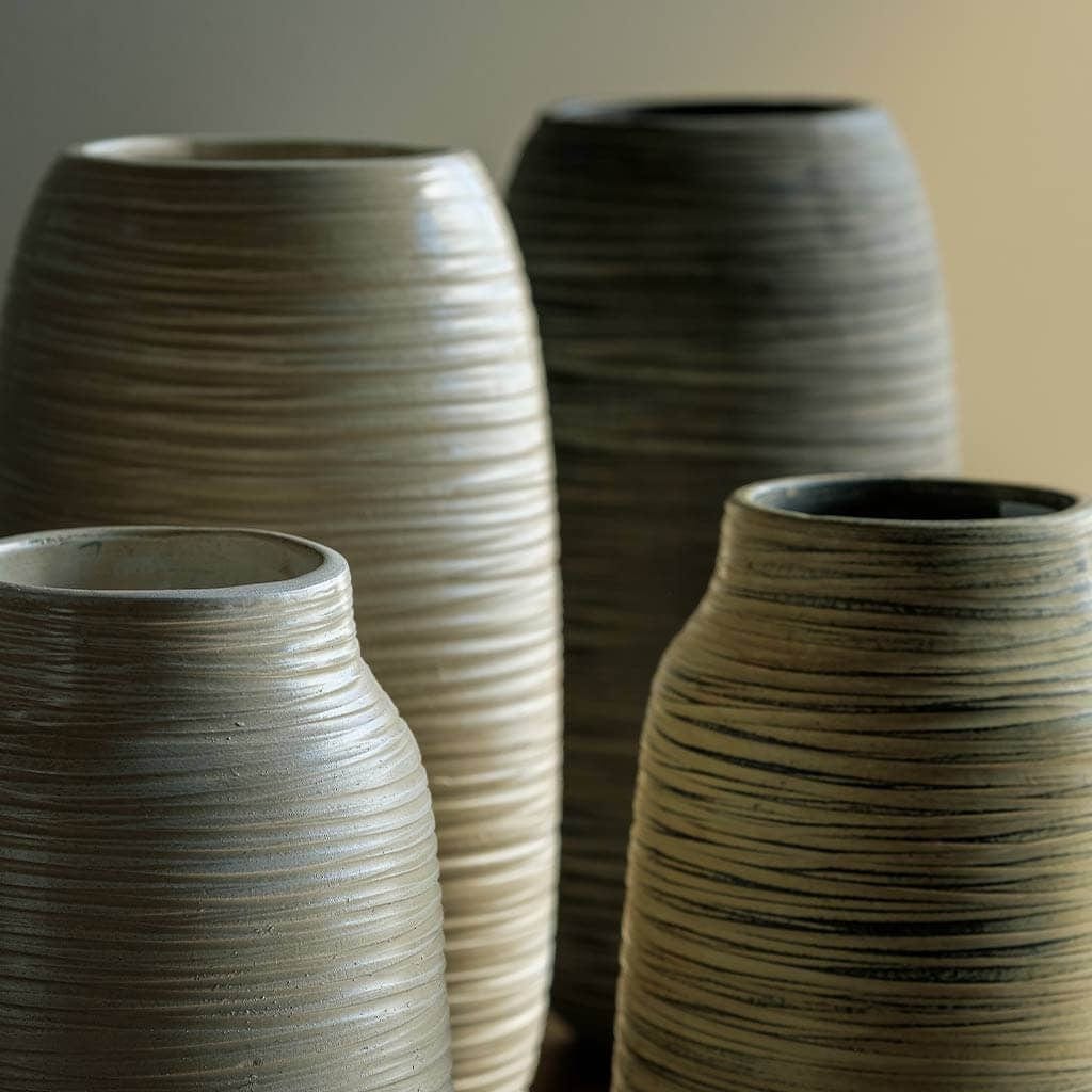 Halliard Jars Assorted Glaze 2 | Cold Painted Terra Cotta Planter