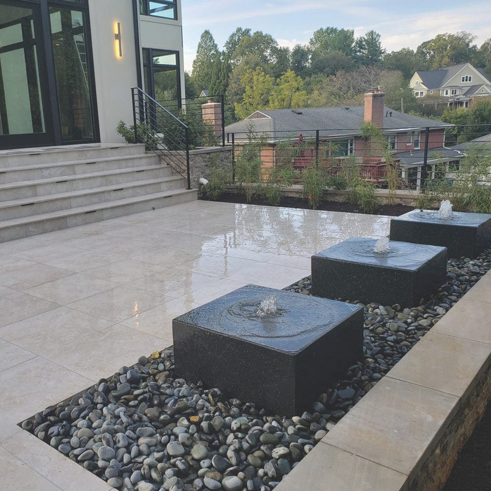 Heiho Basalt Stone Outdoor Fountain - Outdoor Art Pros