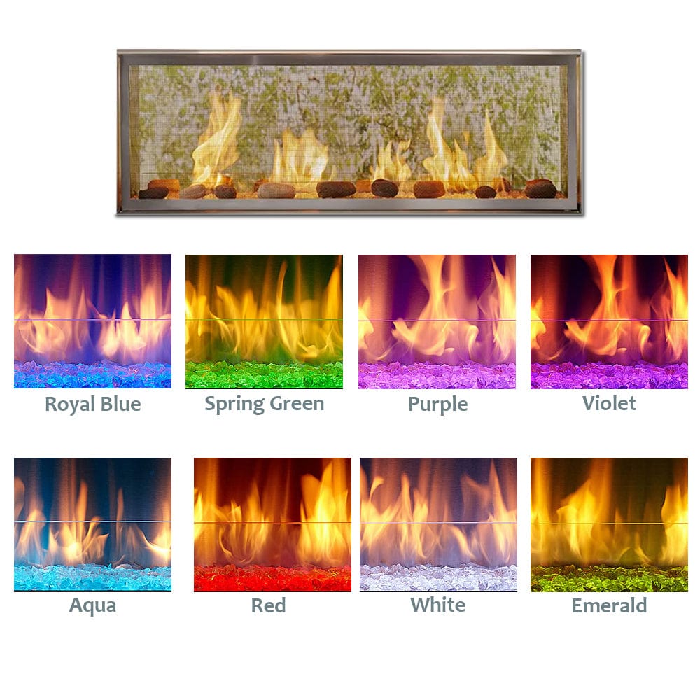 Lanai 48" See-through Outdoor Linear Fireplace with IntelliFire Ignition - Outdoor Art Pros