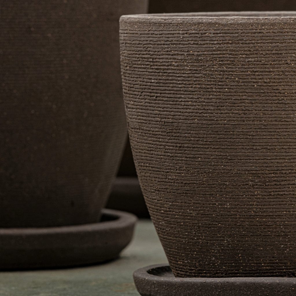 Lara Terra Cotta Planter Nested Set of 4 in Carob Finish