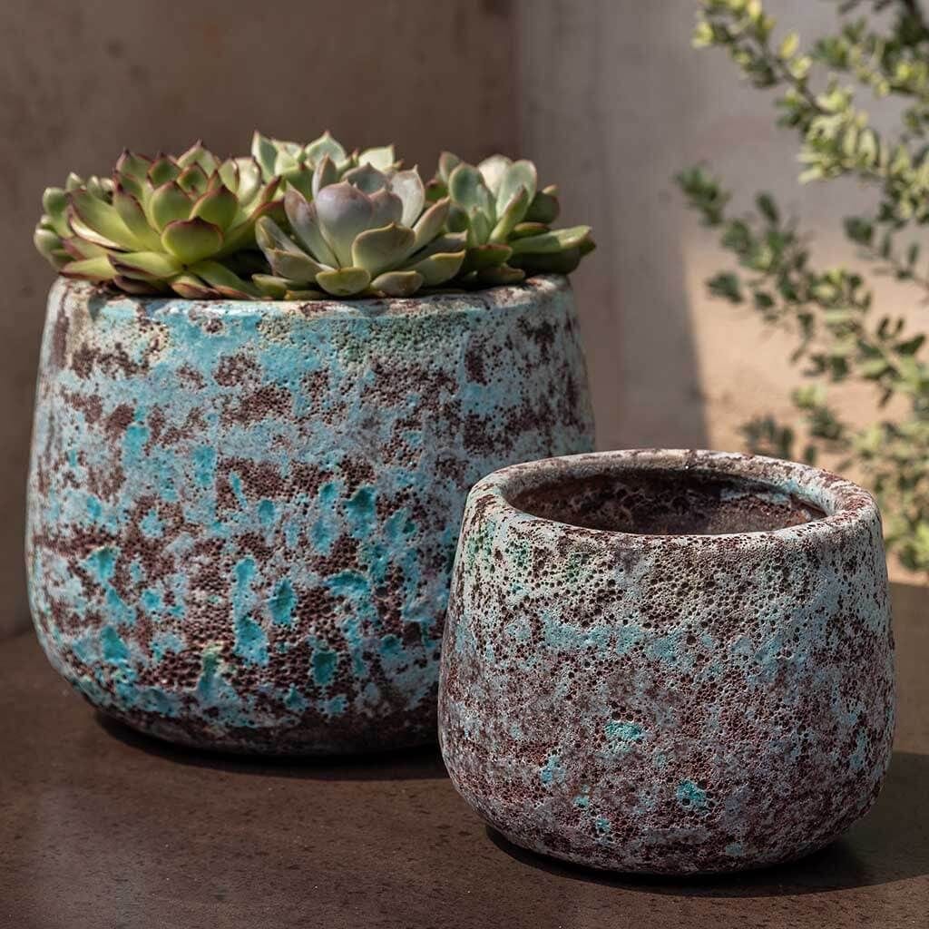 Linh Terra Cotta Planter Set of 8  in Verdigris