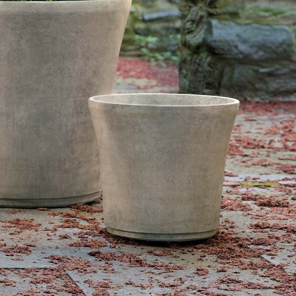 Cloche Medium Lightweight Cast Stone Concrete Planter in Brown