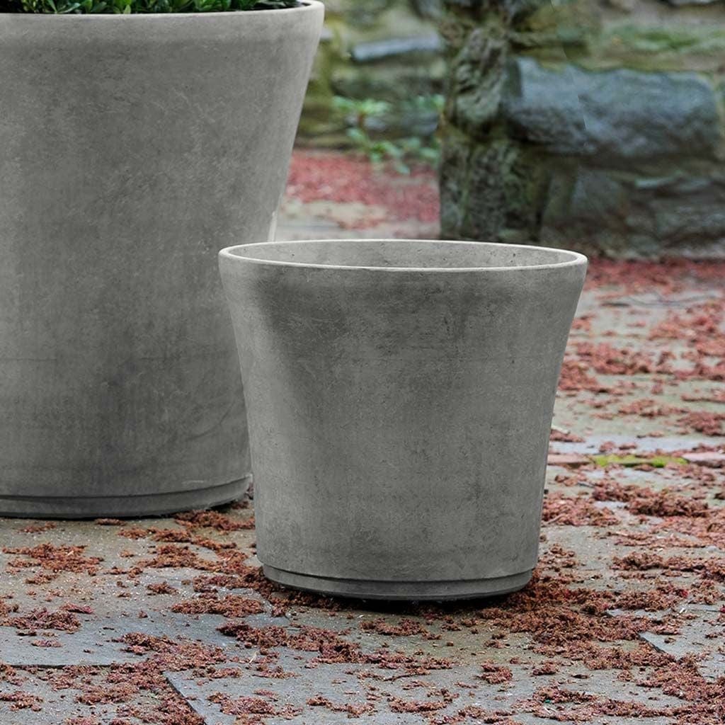 Cloche Medium Lightweight Cast Stone Concrete Planter in Grey