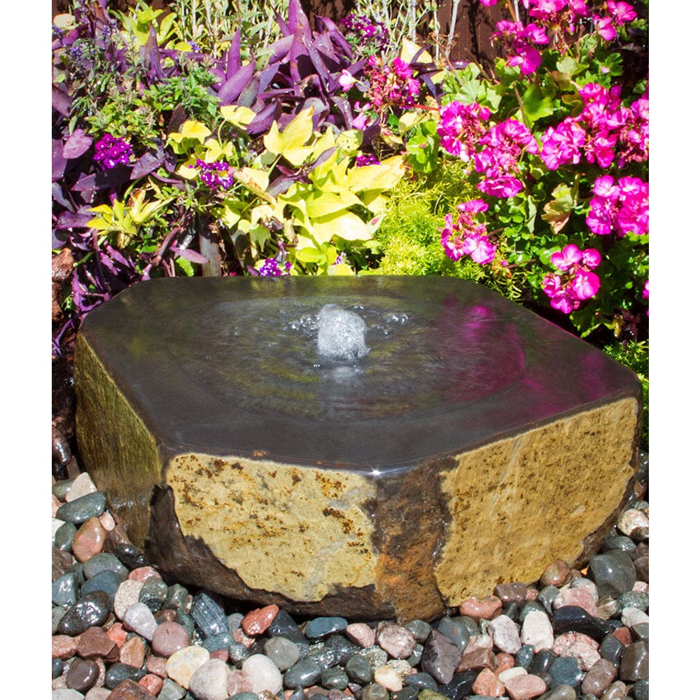 Mizu Kasai Basalt Stone Garden Fountain - Outdoor Art Pros