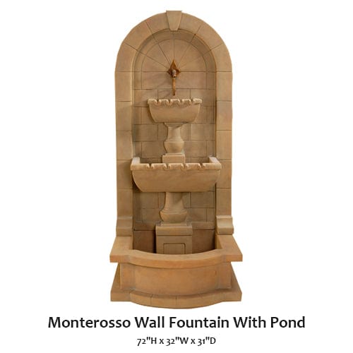 Monterosso Wall Fountain With Pond 