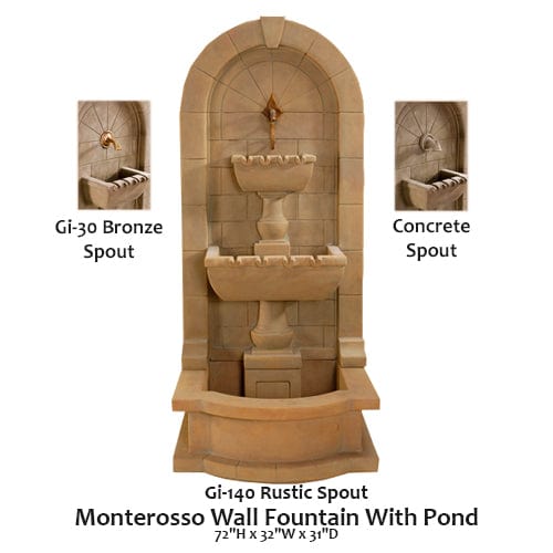 Monterosso Wall Fountain With Pond 