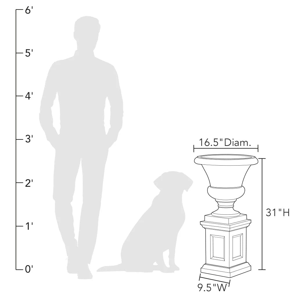 Mt. Airy Urn with Low Lenox Pedestal