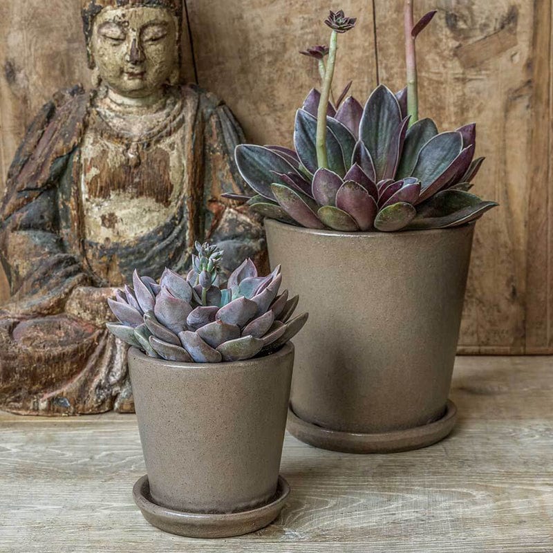 Nikki Glazed Planter Multiple Sized Assortment Set of 16 in Sand Pebble