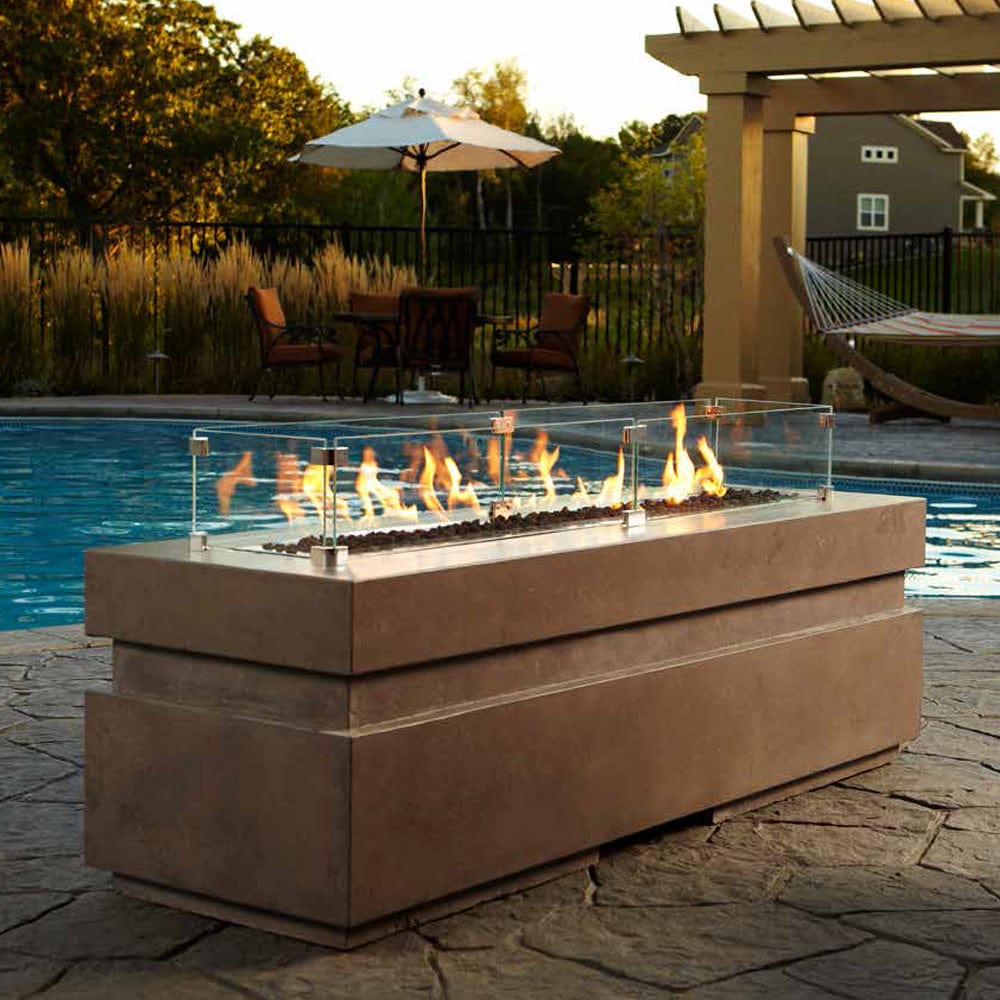 Plaza 24" Outdoor Linear Fire Pit - Outdoor Art Pros