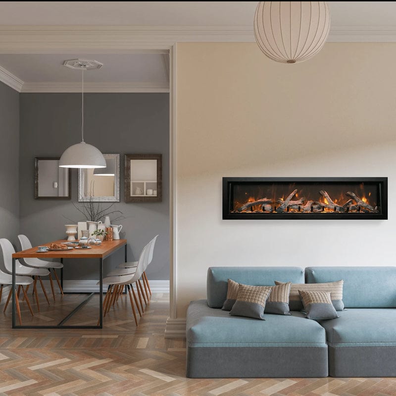 Amantii Panorama 88" Deep Full View Smart Indoor| Outdoor Electric Fireplace