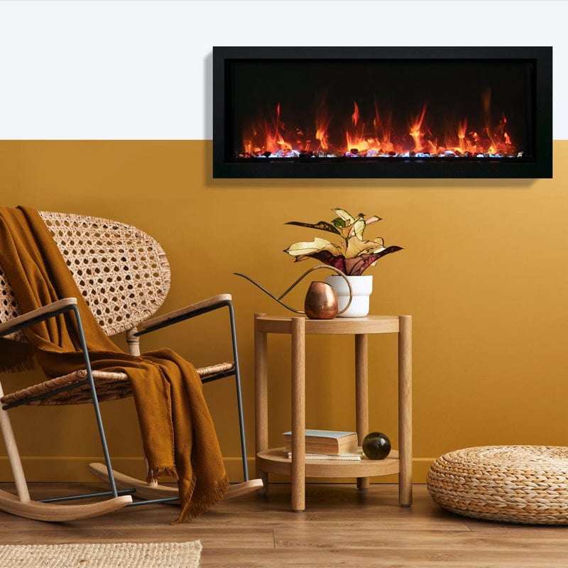 Amantii Panorama 50" Xtraslim Full View Smart Indoor| Outdoor Electric Fireplace