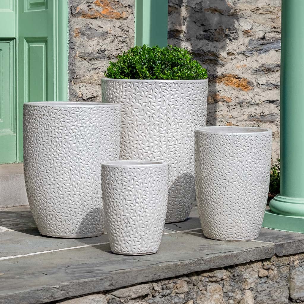 Falling Petals Planter Tall Nested Set of 4 | Glazed Collection
