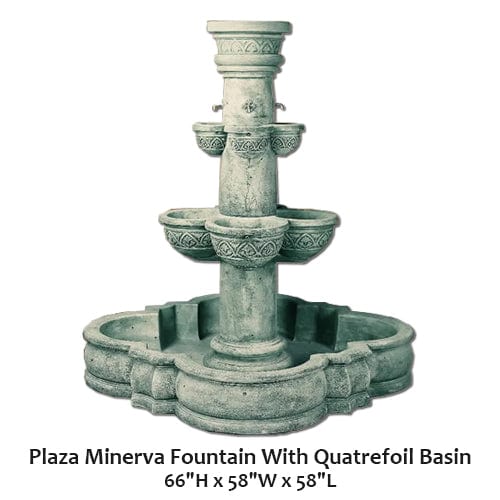Plaza Minerva Fountain With Quatrefoil Basin