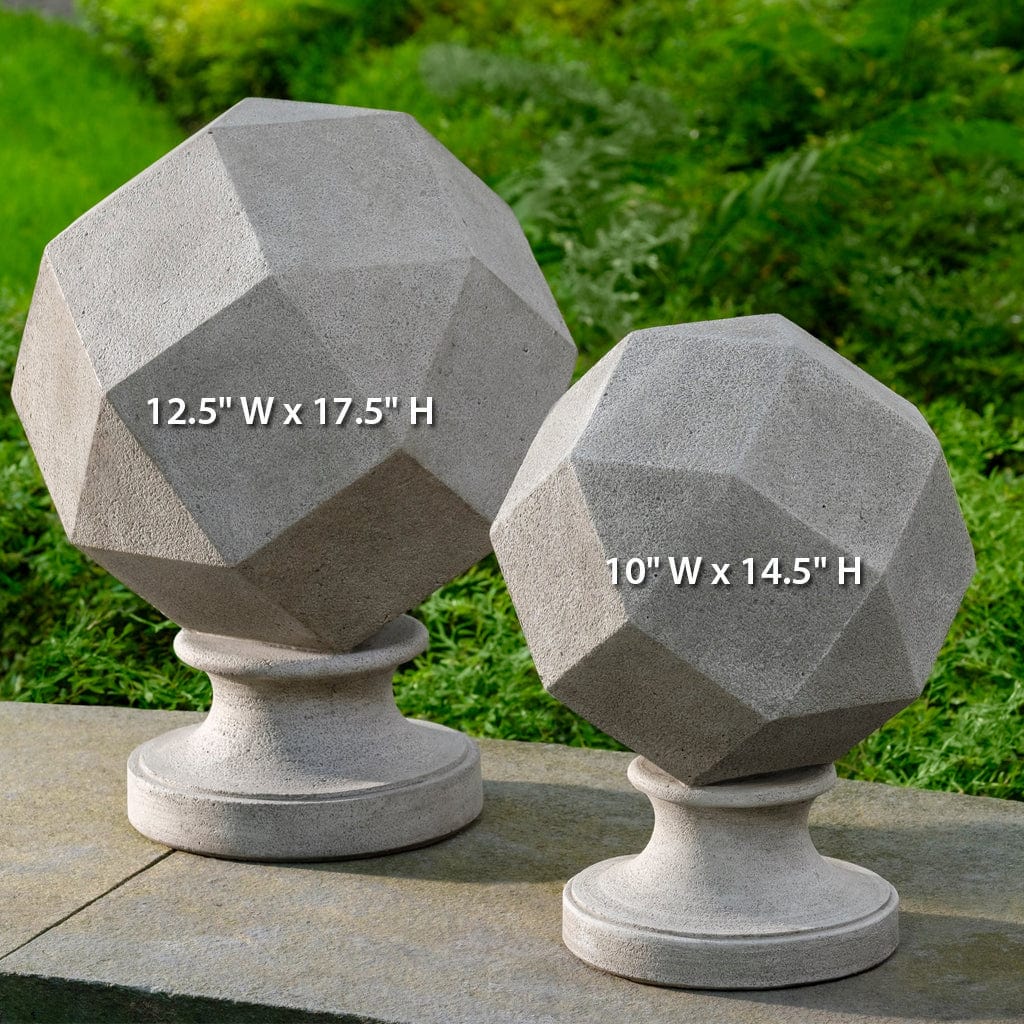 Polyhedron Finial | Cast Stone Garden Sculpture