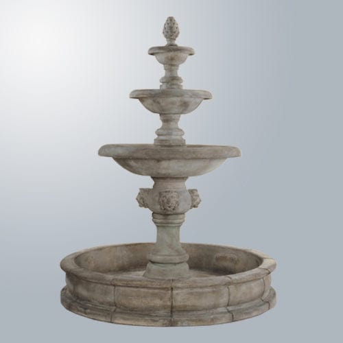 Quattro Lion Three Tier Pond Fountain