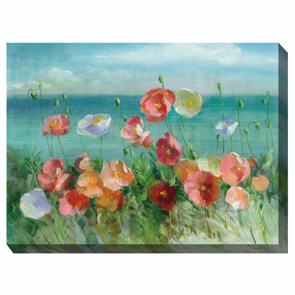 Seaside Poppies Outdoor Canvas Art