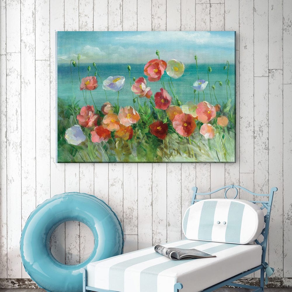 Seaside Poppies Outdoor Canvas Art