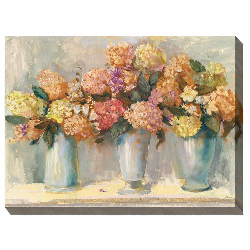 Spiced Hydrangeas Outdoor Canvas Art