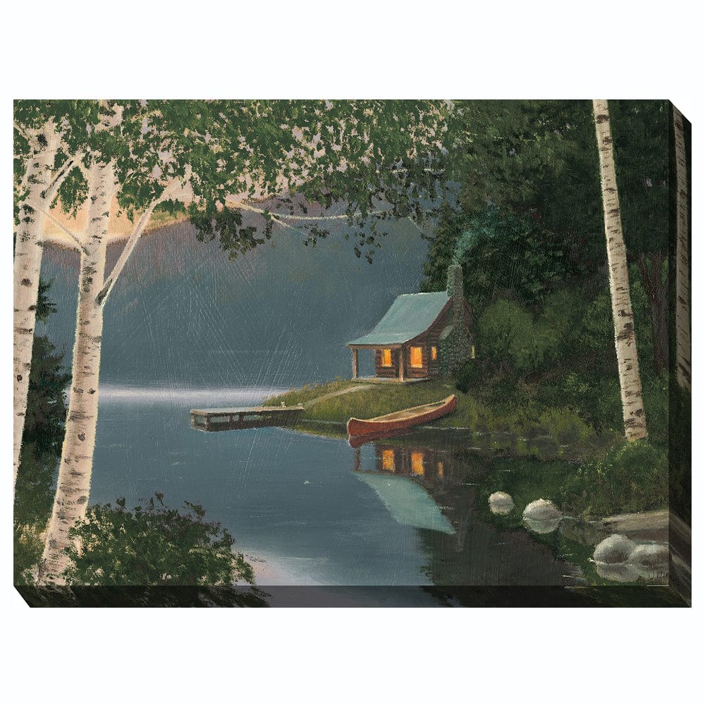 Summer Cabin Outdoor Canvas Art