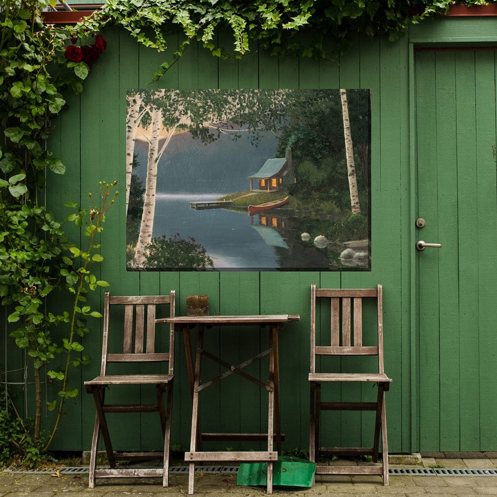 Summer Cabin Outdoor Canvas Art