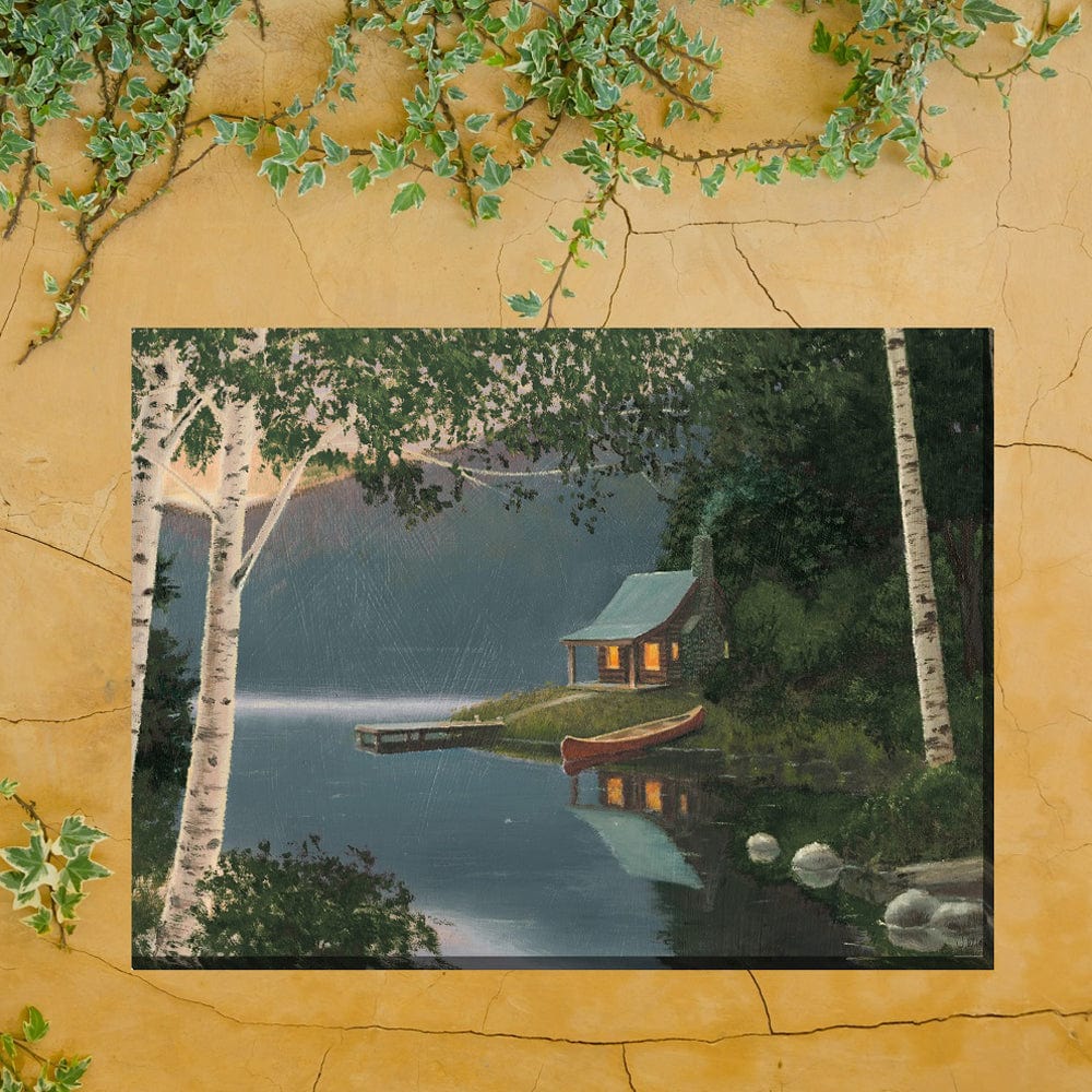 Summer Cabin Outdoor Canvas Art