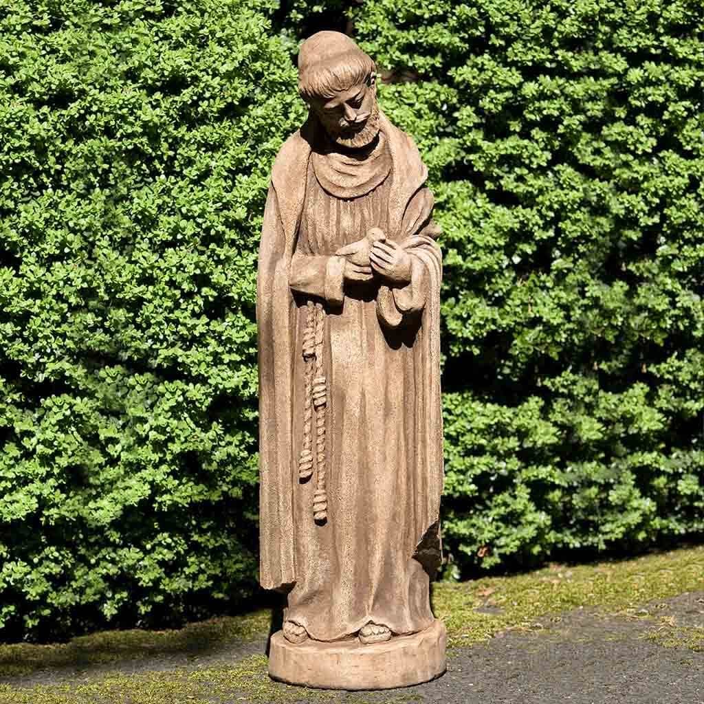 St. Francis with Baby Bird Statue