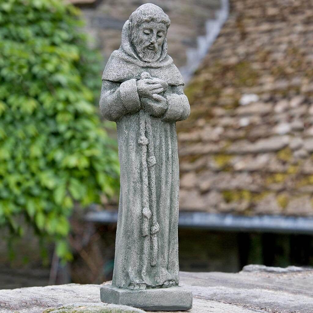 Saint Francis with Bird 14" Garden Statue