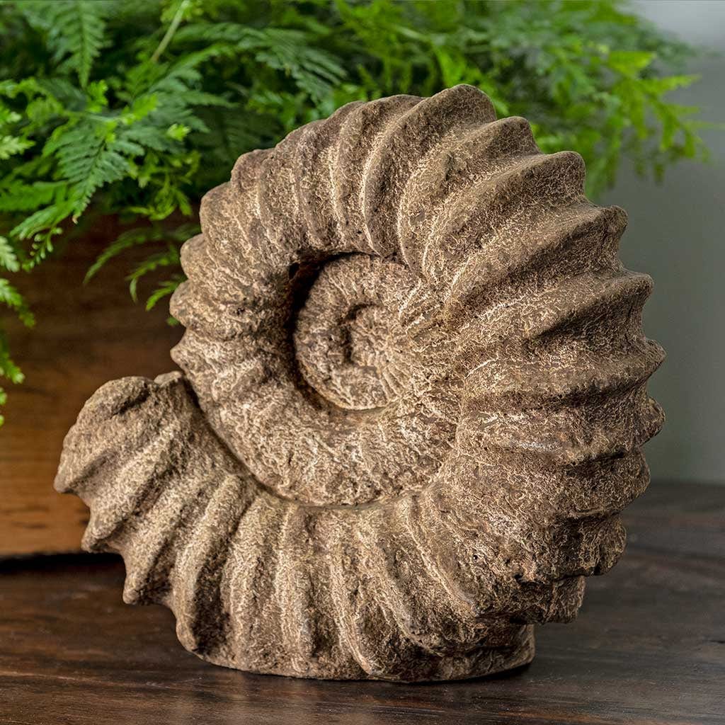 Sea Ammonite Cast Stone Statue