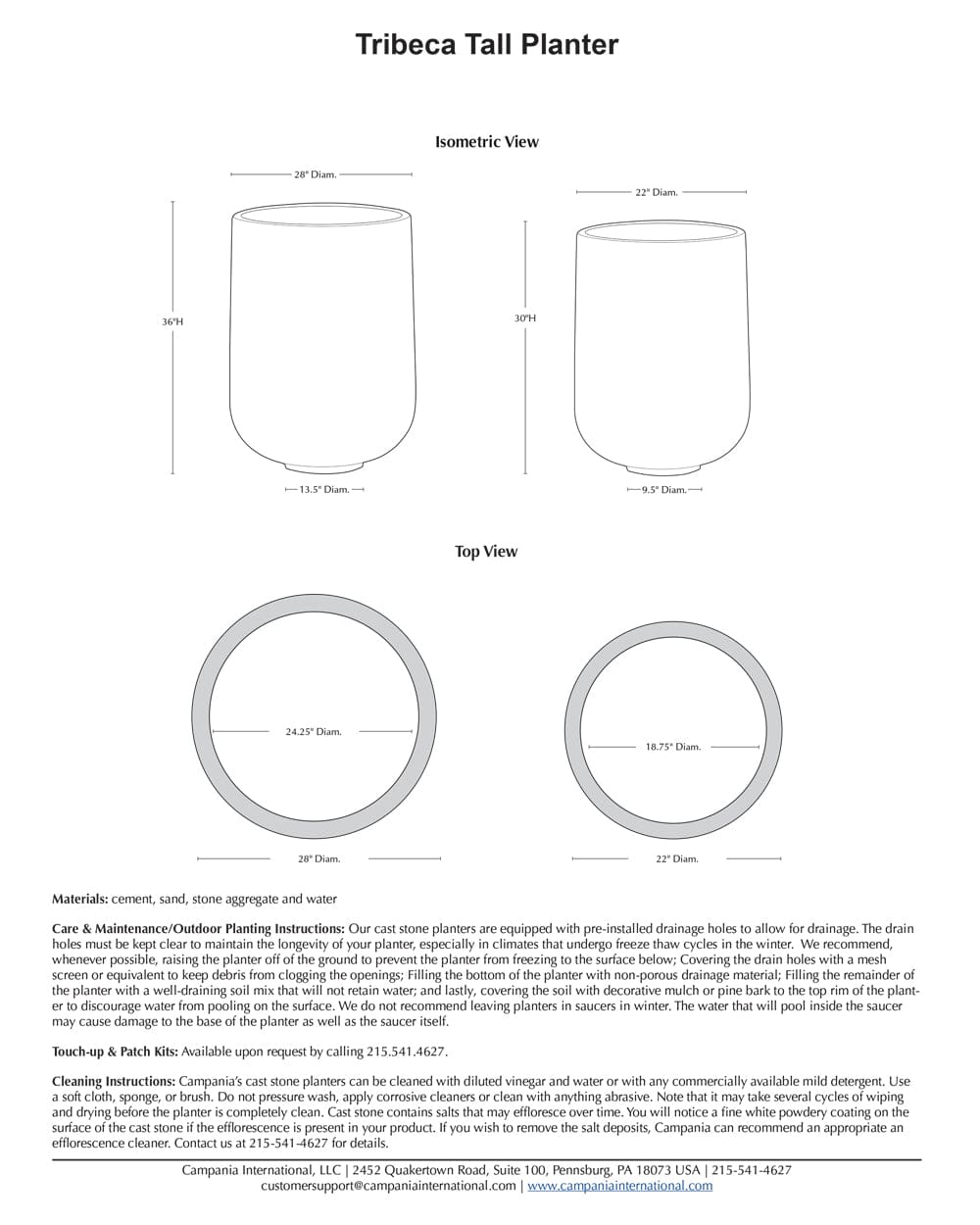 Tribeca Tall Planter