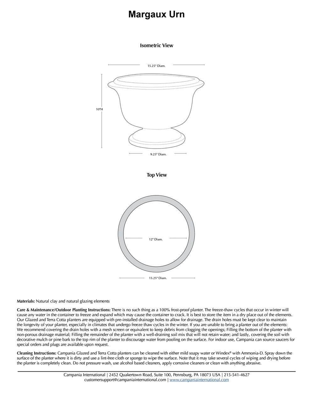 Margaux Urn Planter | Glazed Collection