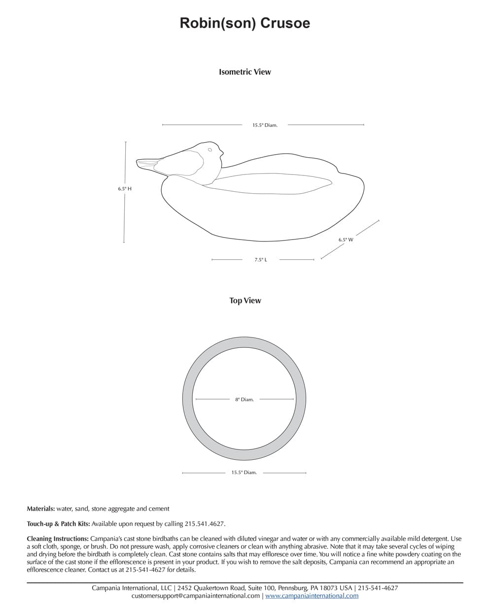 Robin(son) Crusoe Birdbath